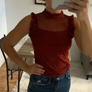 Maroon Lace Bodysuit